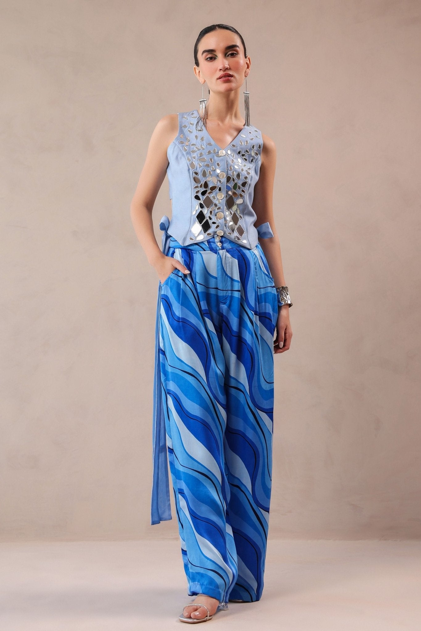 Swagger Blue Sheesha Koti Set - Pallavi Jaipur - Elahe