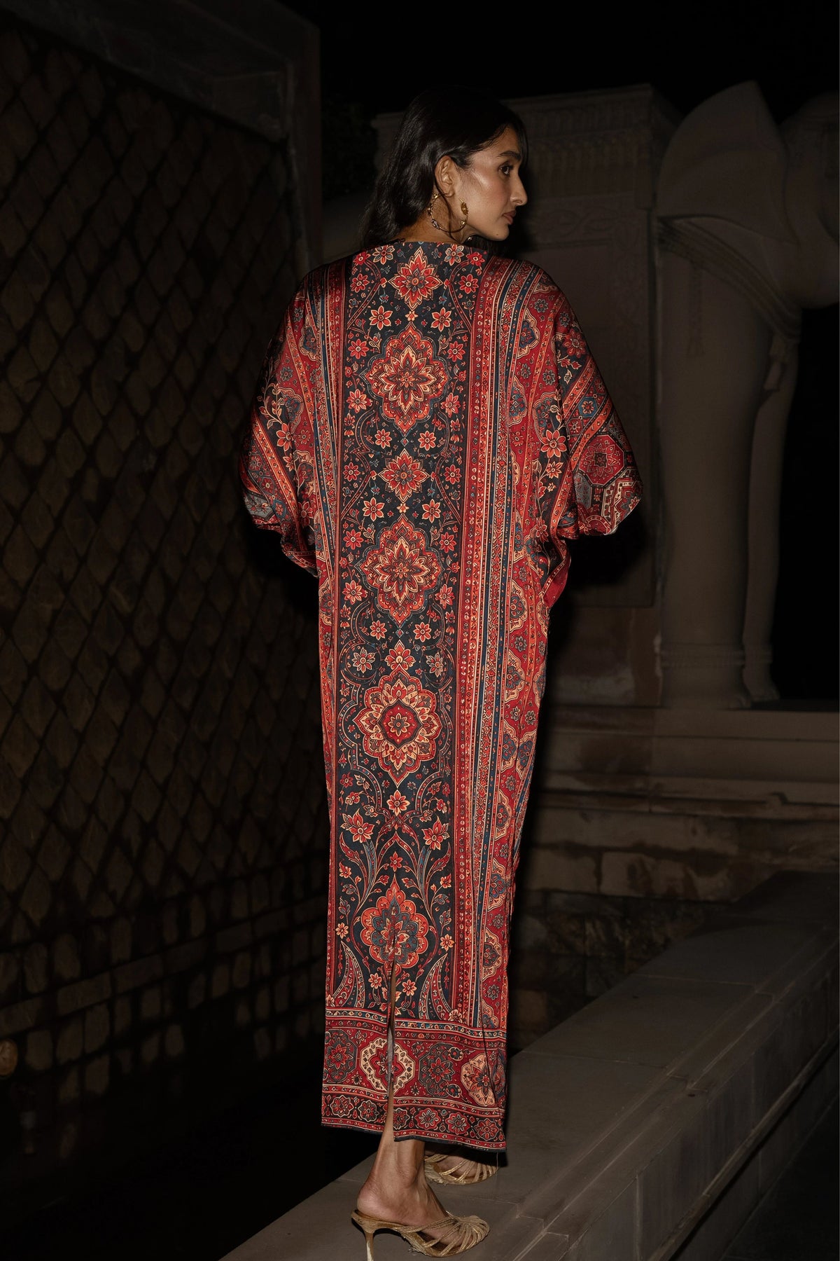 Tapestry Print Kaftan Dress