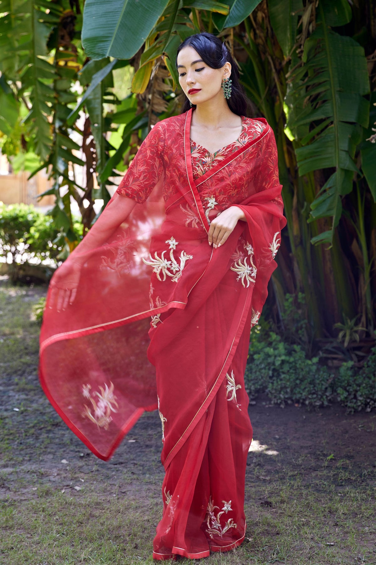 Akshara Red Saree