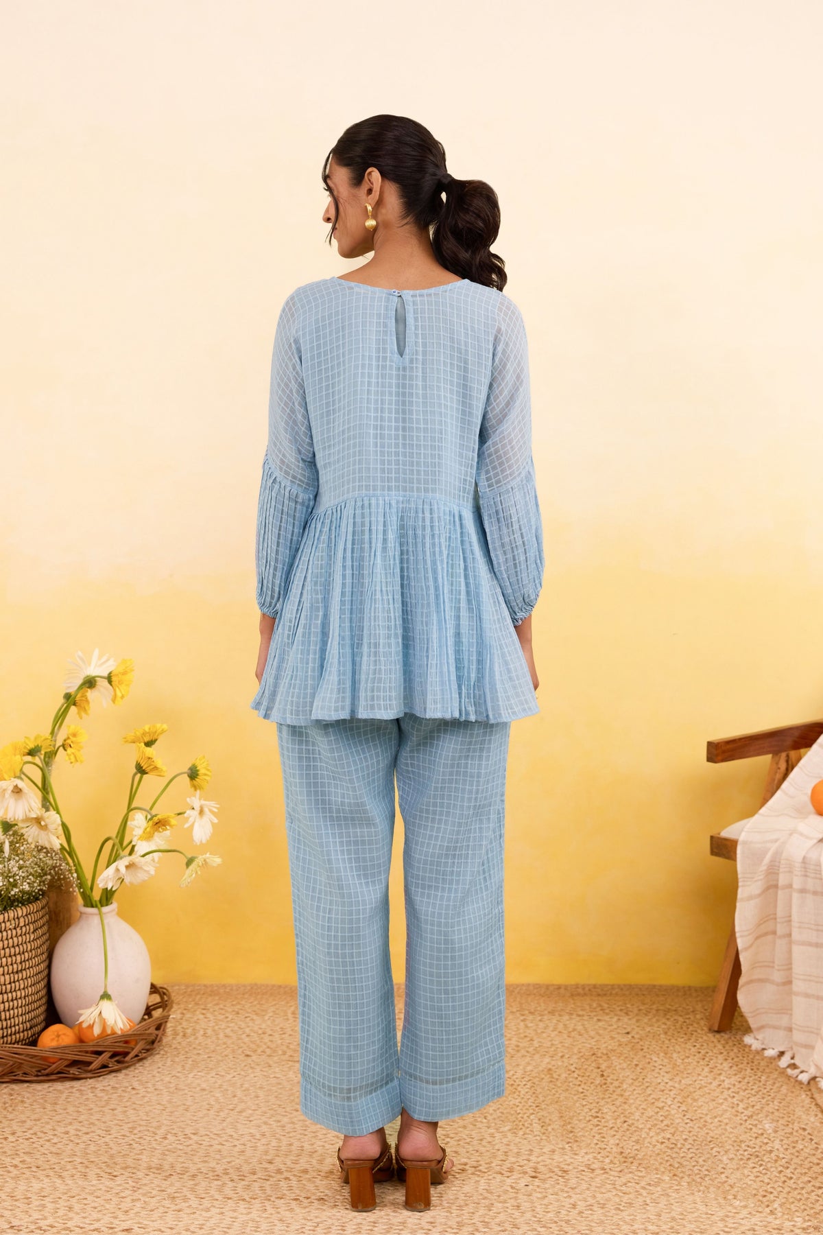 Sky Grid Co-ord Set