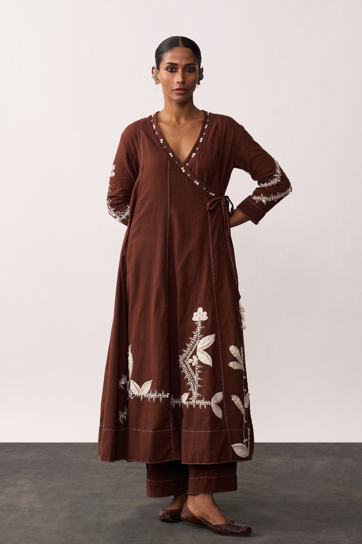 Hansa Brown Kurta With Pants