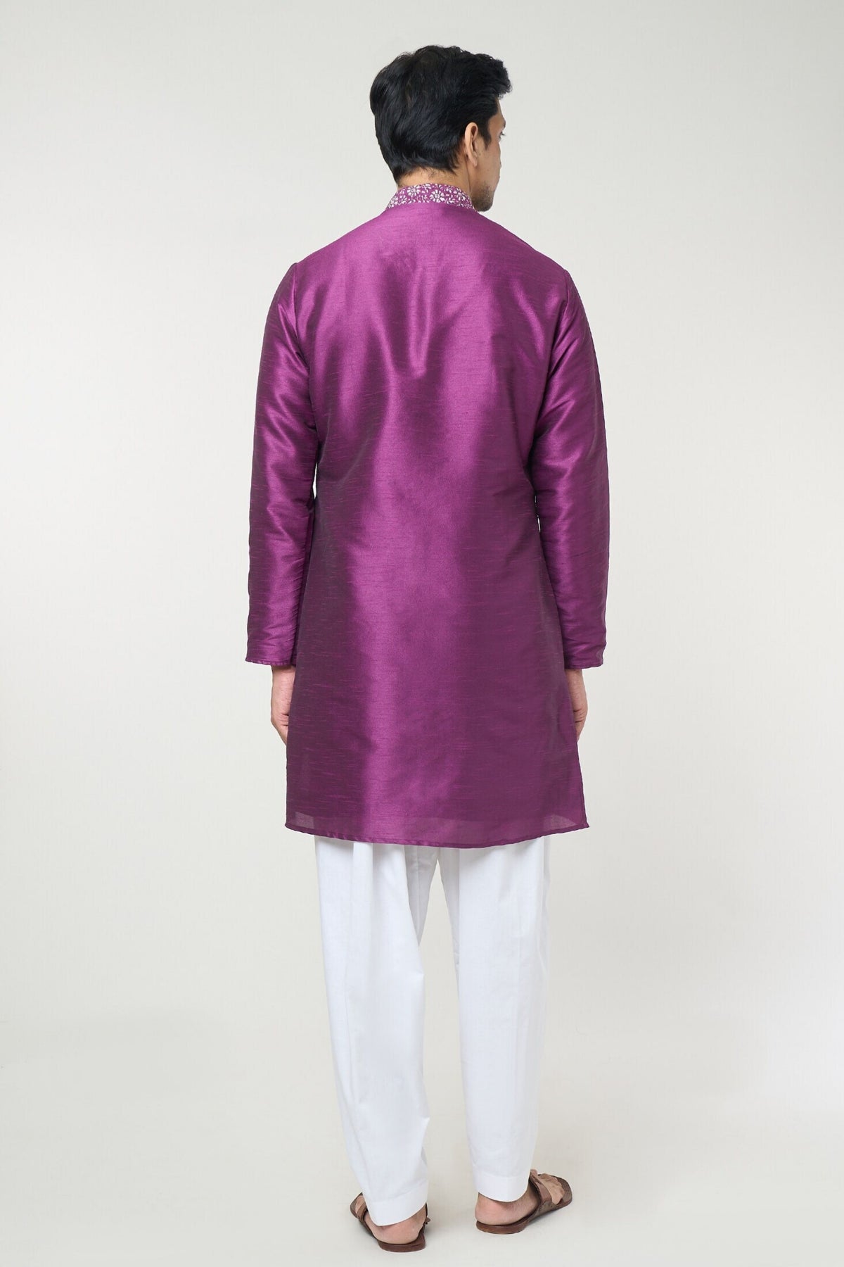 Violet Embroidred Kurta Set