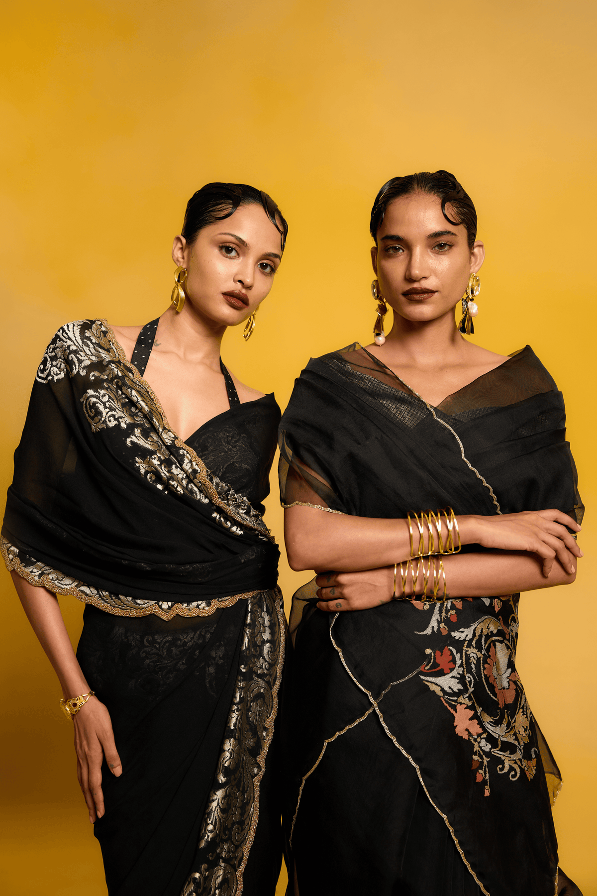 The Noir Saree