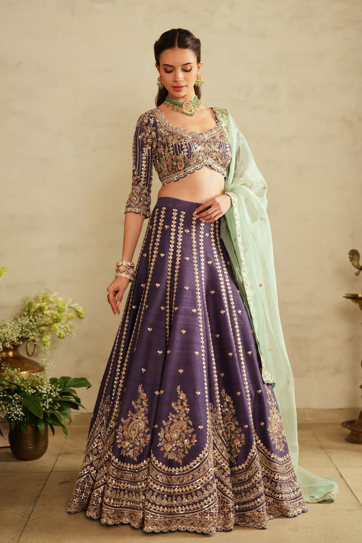 Rituals Heavy Purple Lehenga Set