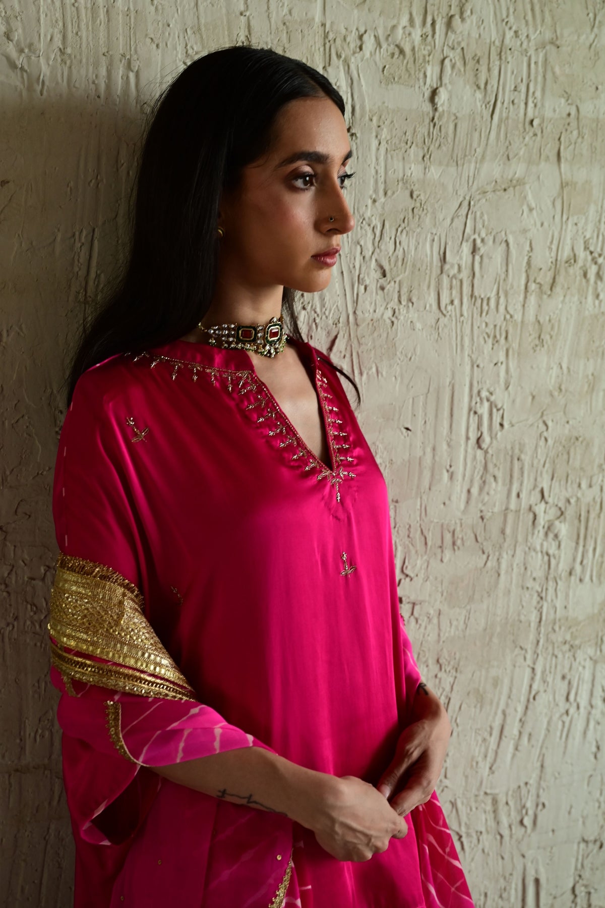 Hot Pink Shazia Pant Set