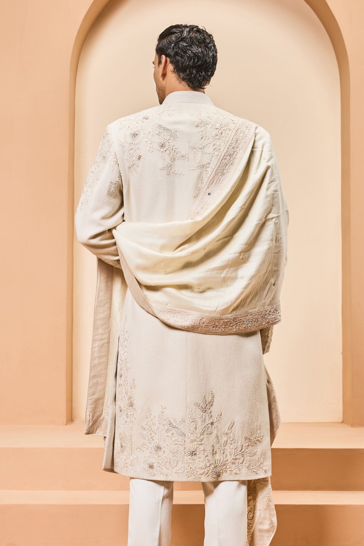 Resham Pearl Sherwani Set