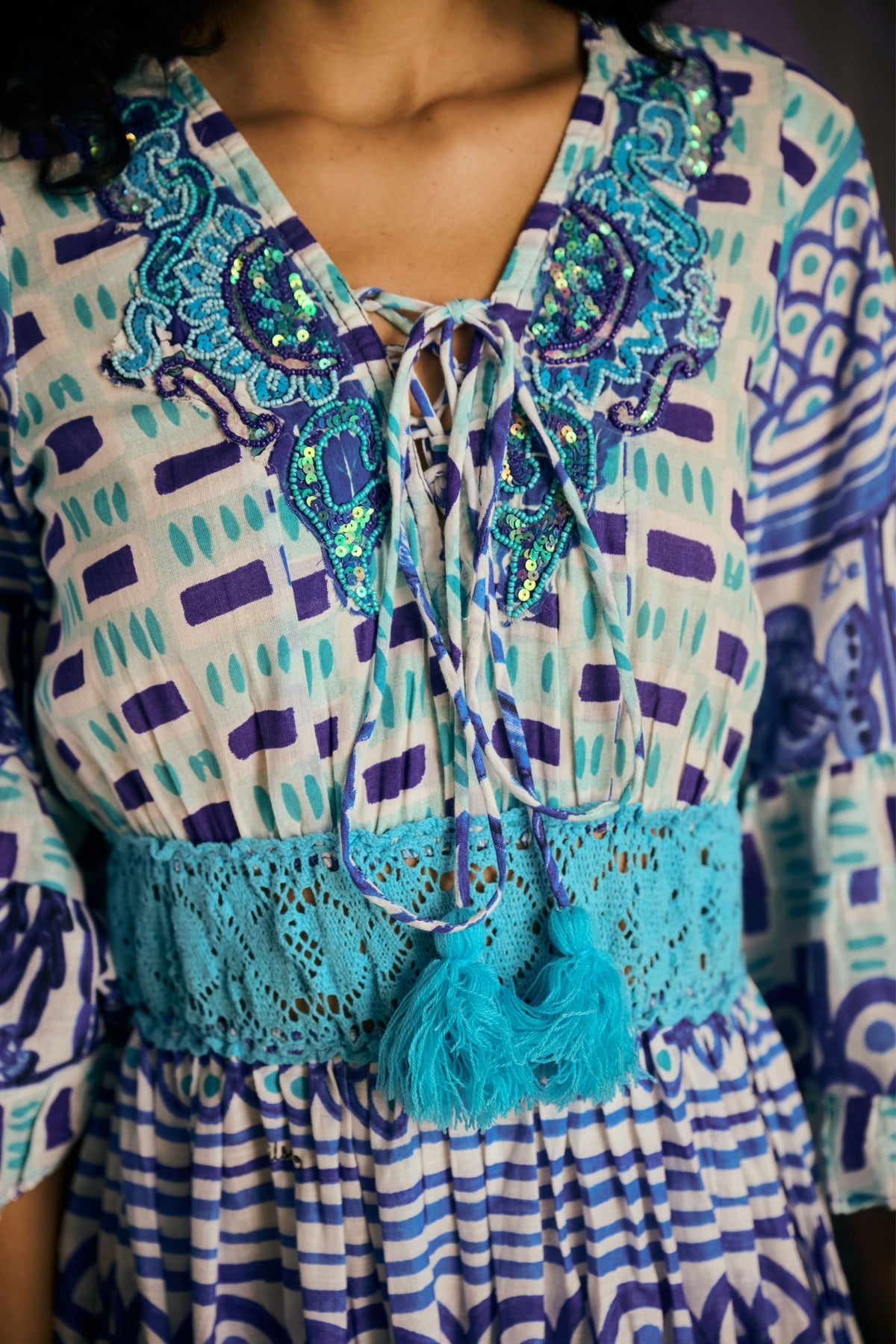 Fringes Laces Dress