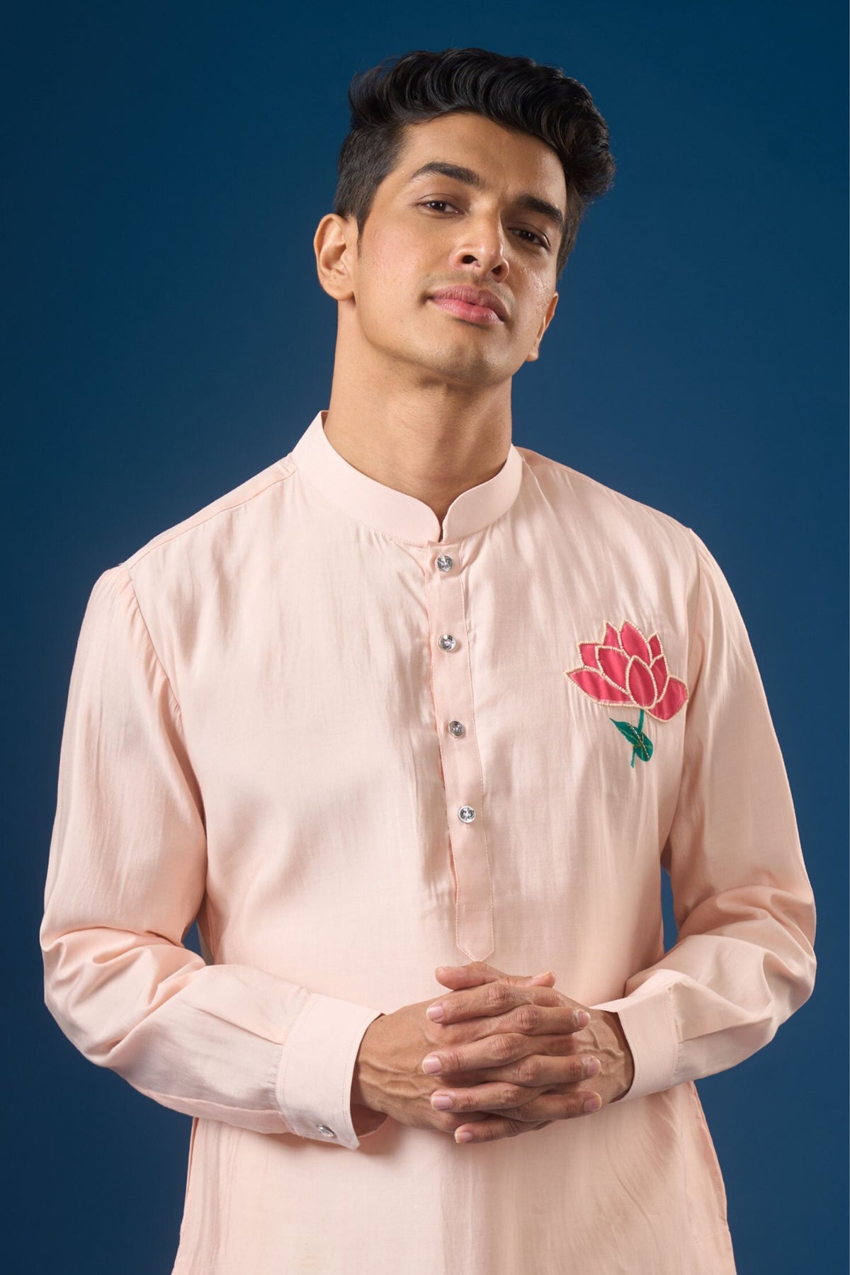 Pink Floral Printed Kurta