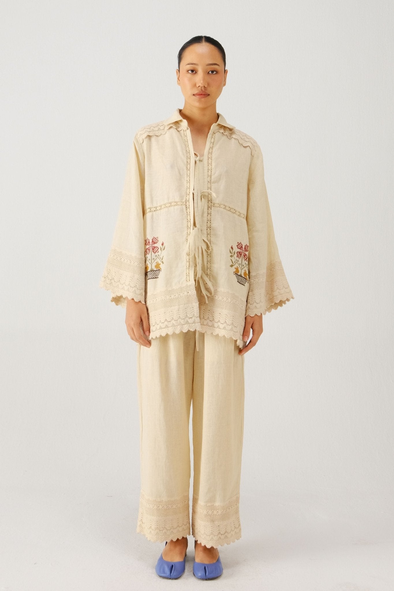 Ivory Tie up Set - Cord - Elahe