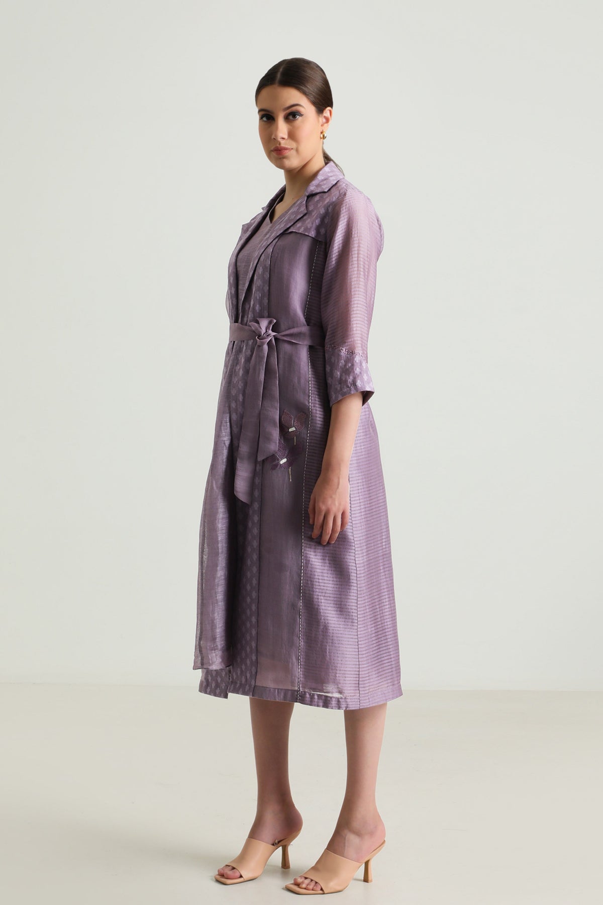 Mauve Jacket Dress Set