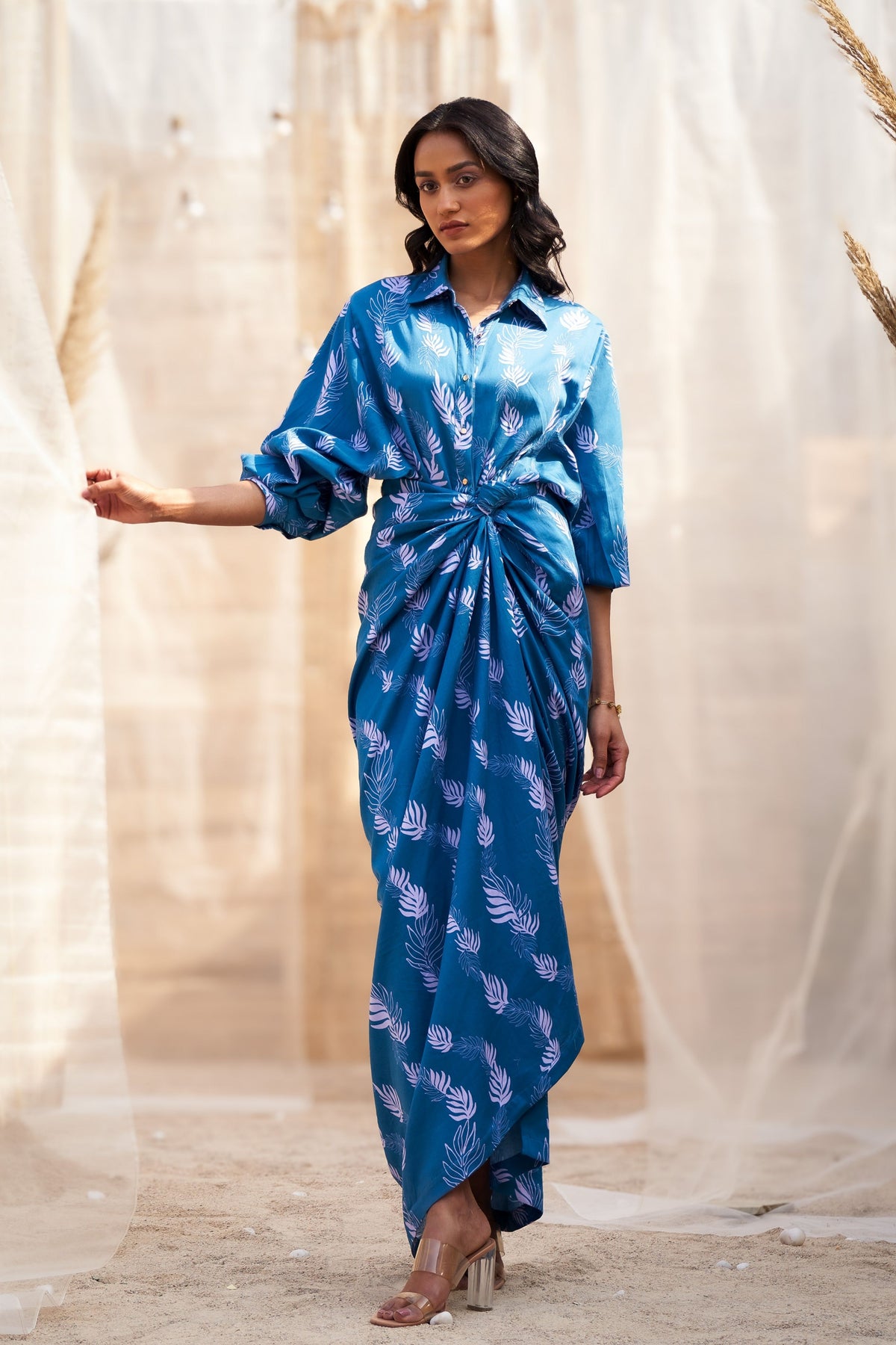 Reveria Drape Skirt Dress