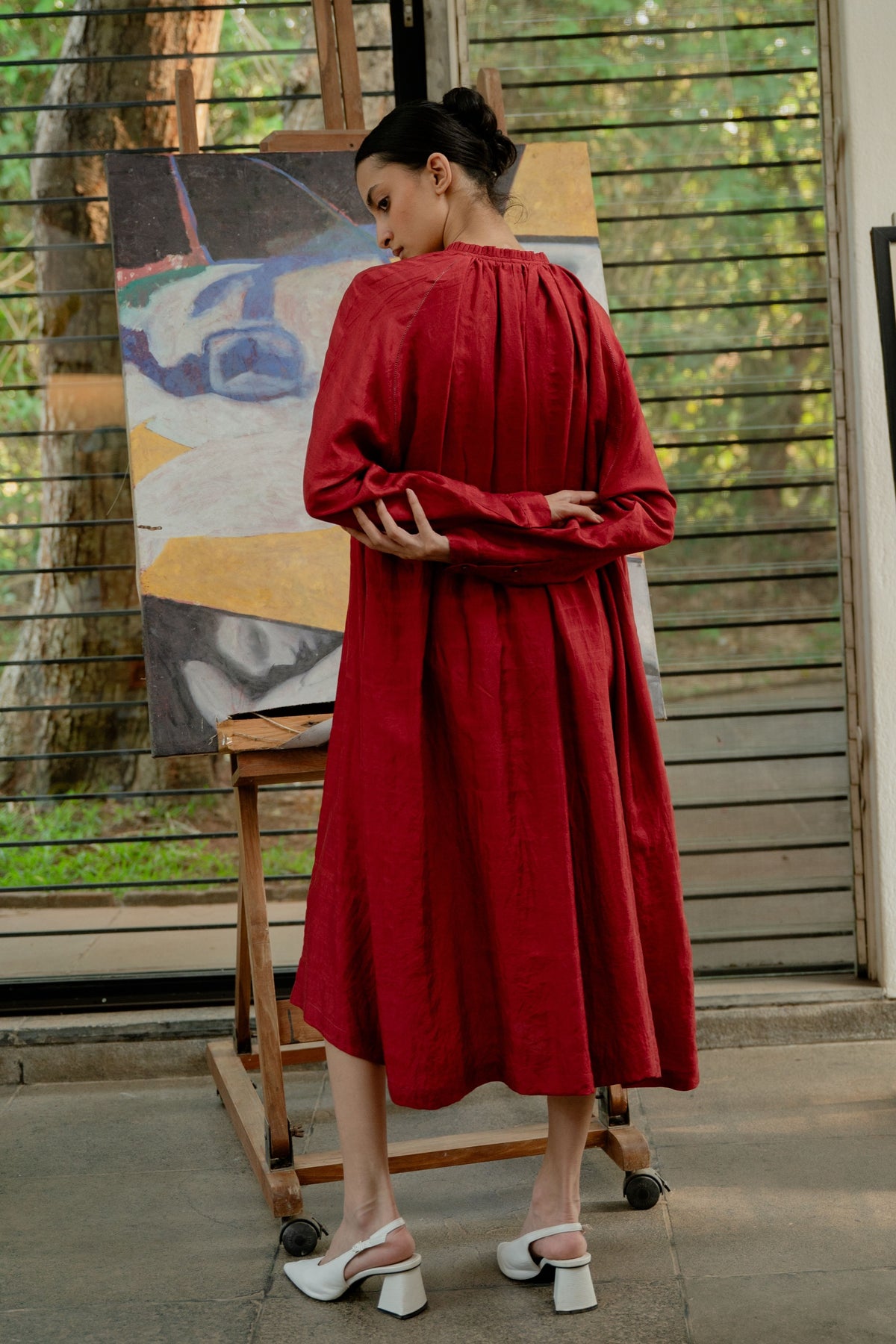 Crimson Red Carol Dress