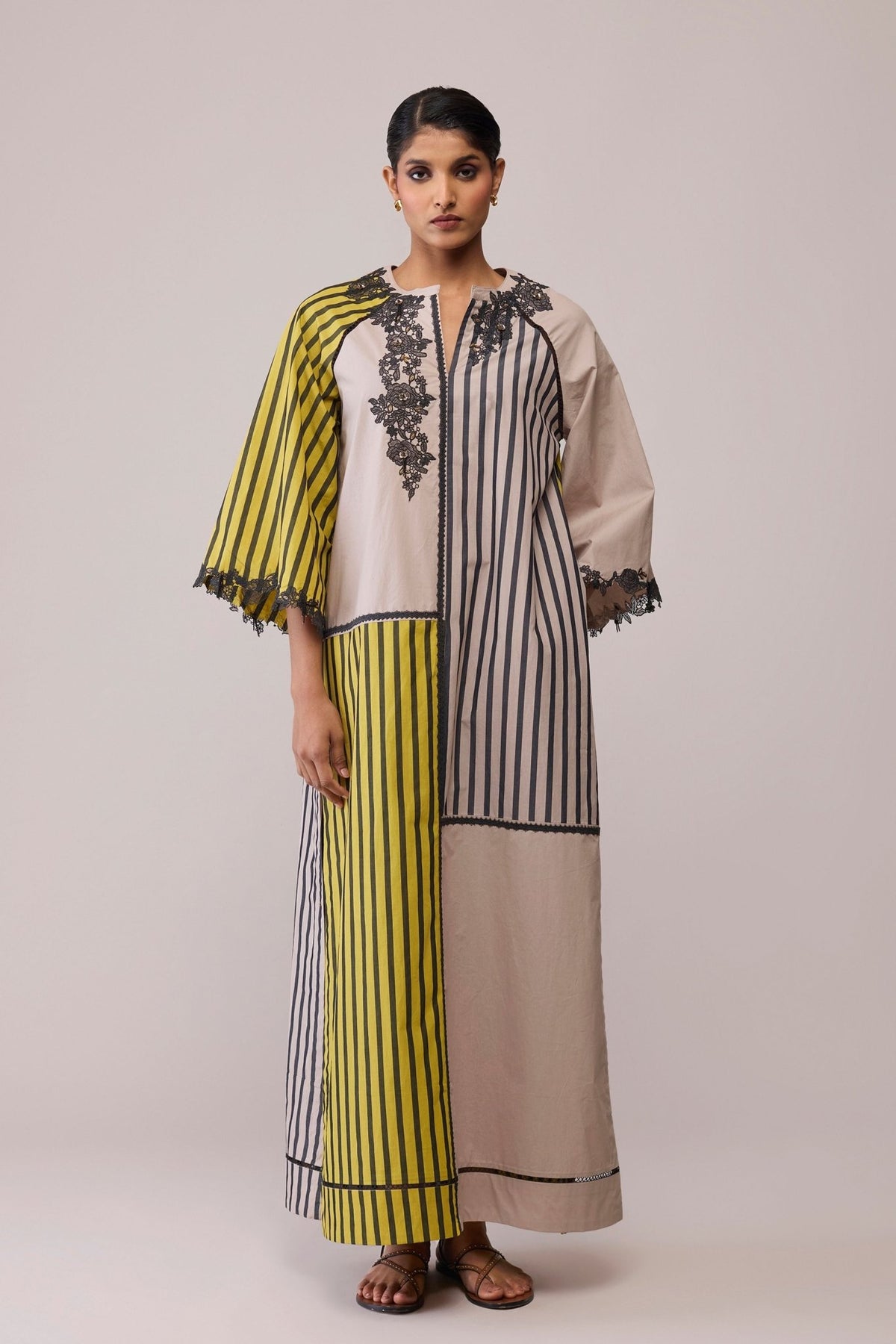 Neesa Mustard Beige Dress