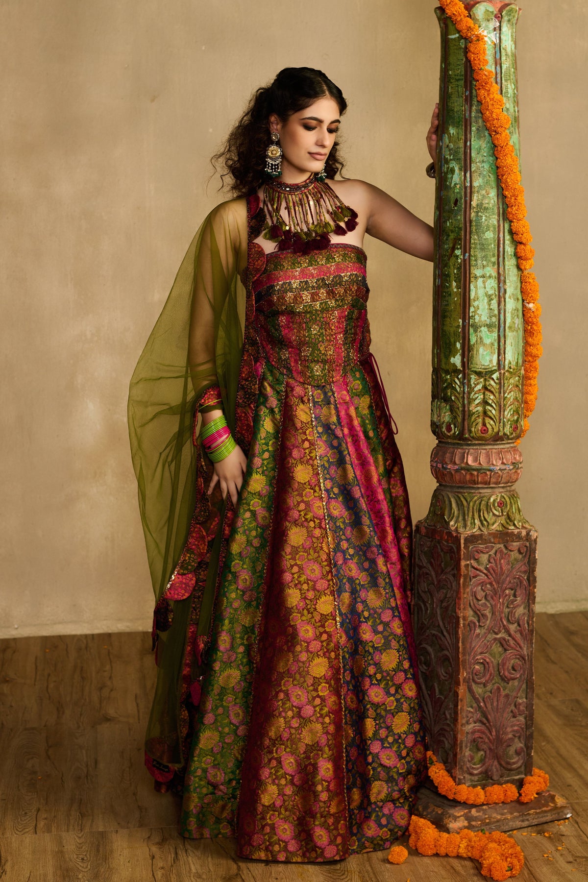 Ruh Rang Corset Lehenga Set