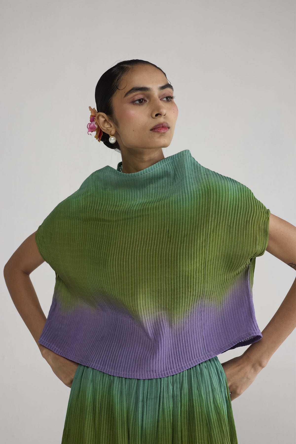 Hana Pintucks Top