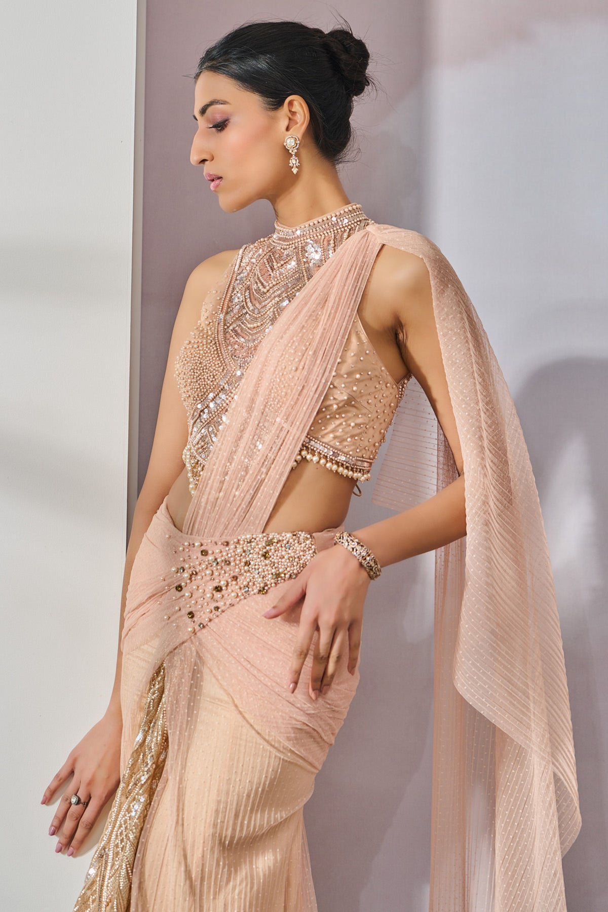 Draped Concept Saree With Blouse