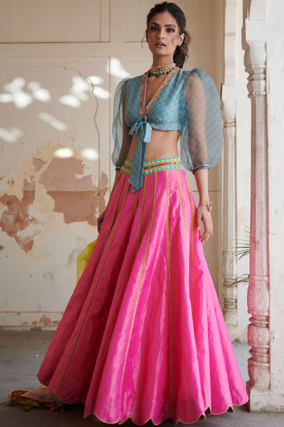 Zahra Hot Pink Lahenga