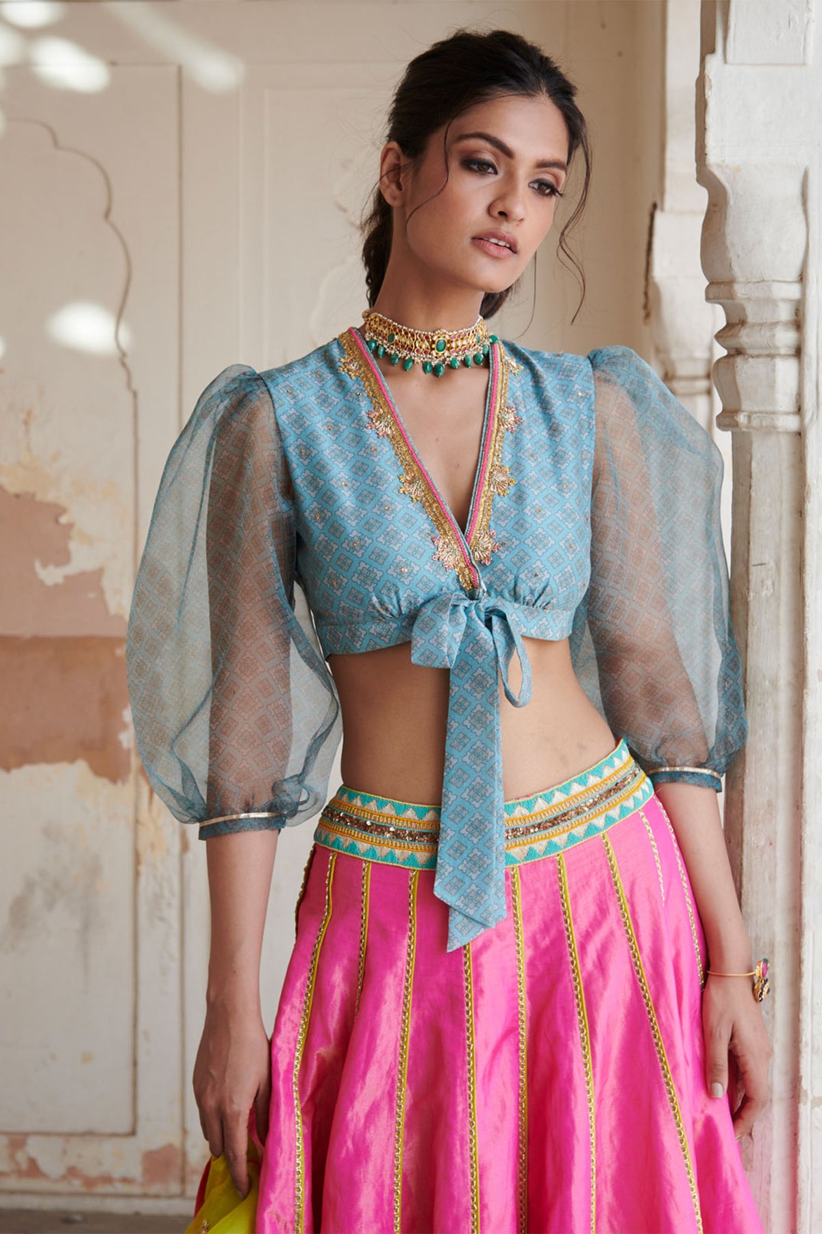 Zahra Hot Pink Lahenga