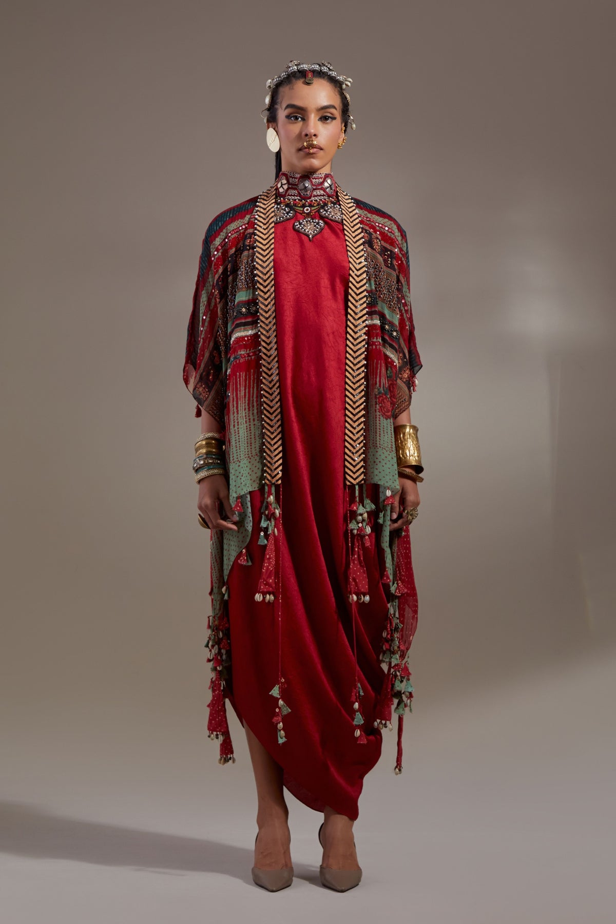 Veni Dupatta Jacket Set