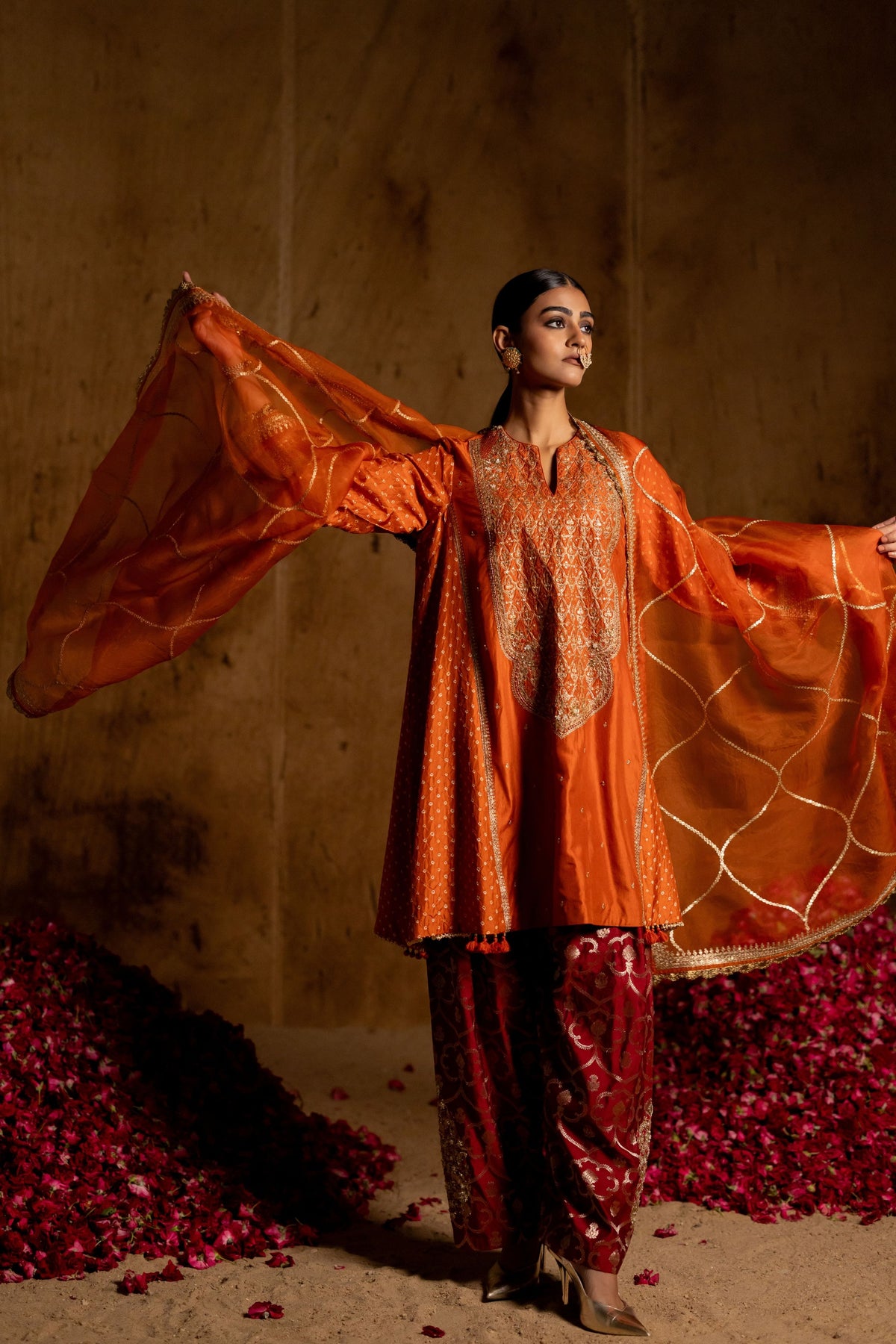 Rust Dupatta
