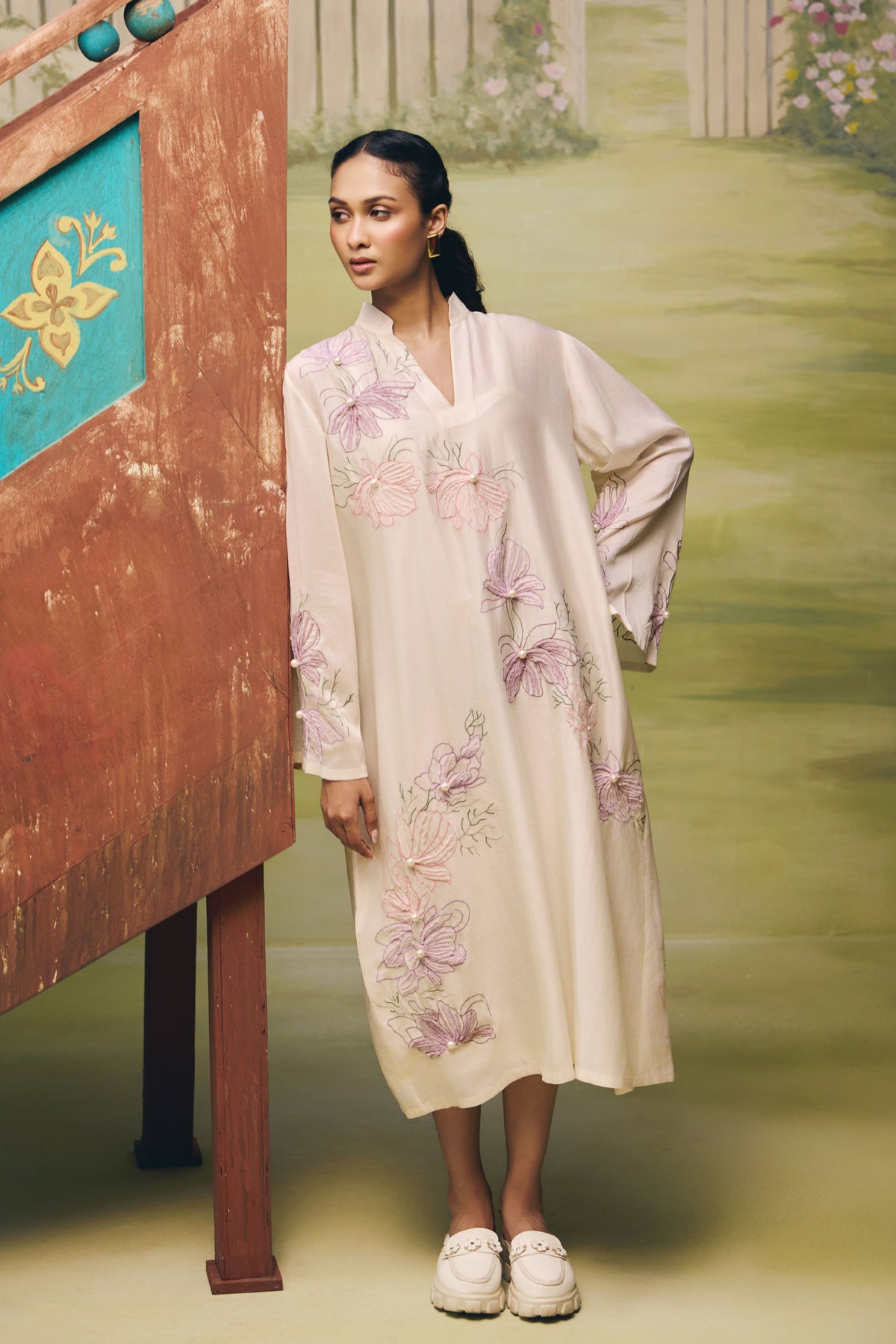 Fleur Sketch Column Dress