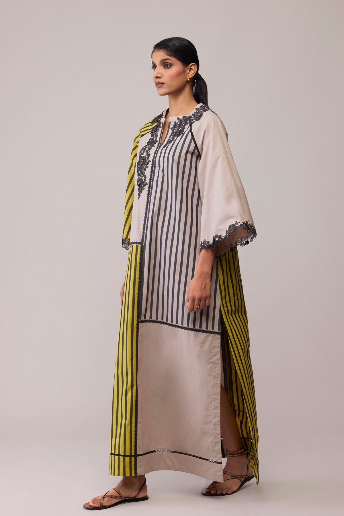 Neesa Mustard Beige Dress