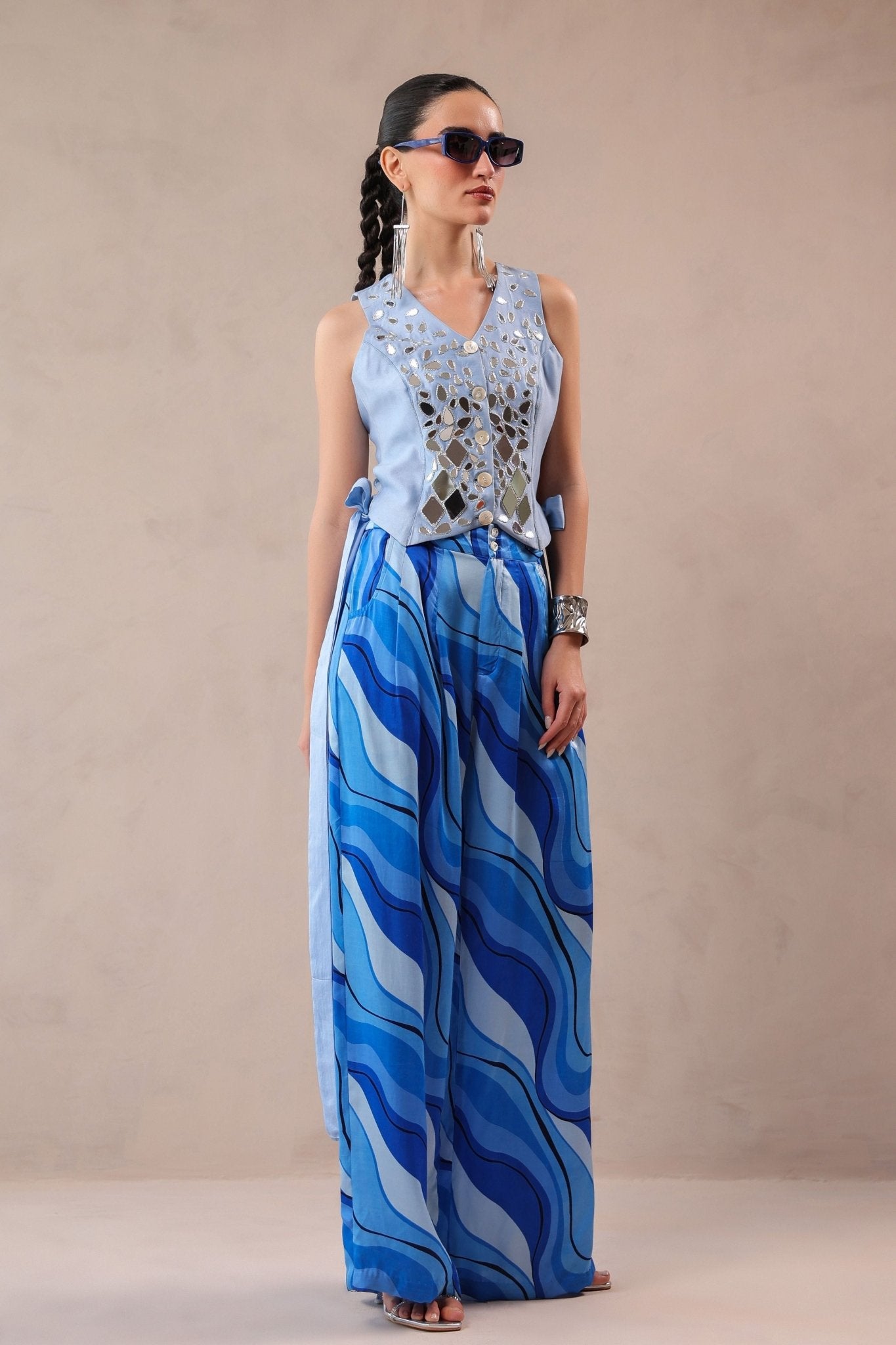 Swagger Blue Sheesha Koti Set - Pallavi Jaipur - Elahe