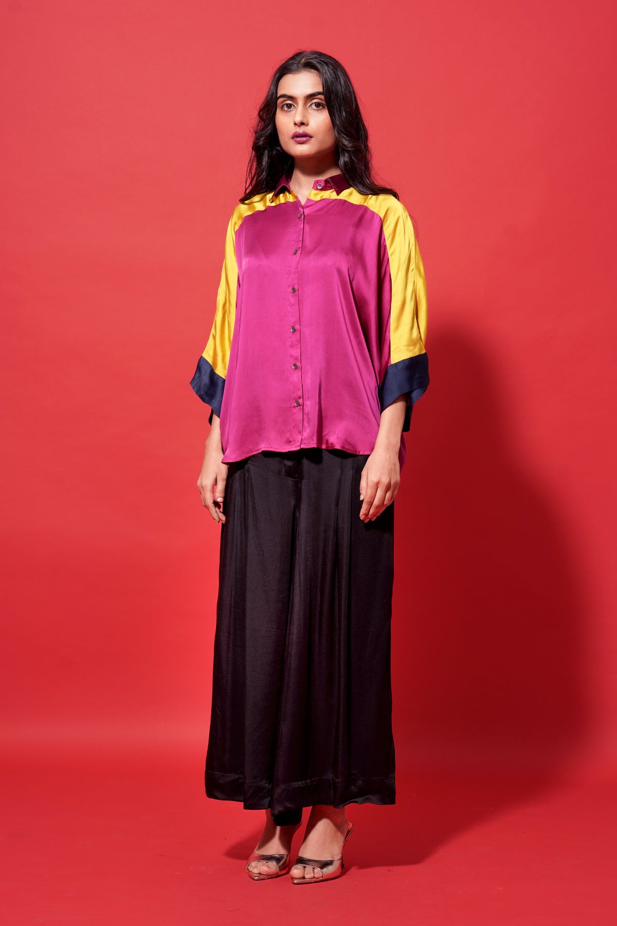 DarkPink and Yellow Dazzle Shirt