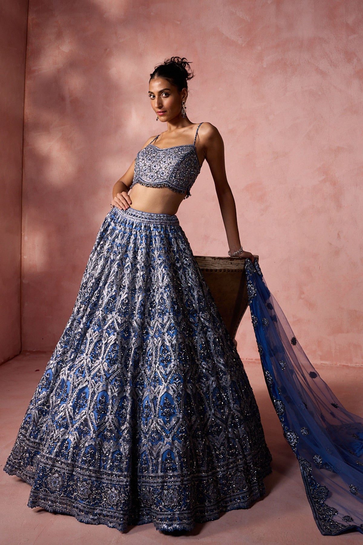 Petrol Blue Lehenga Set