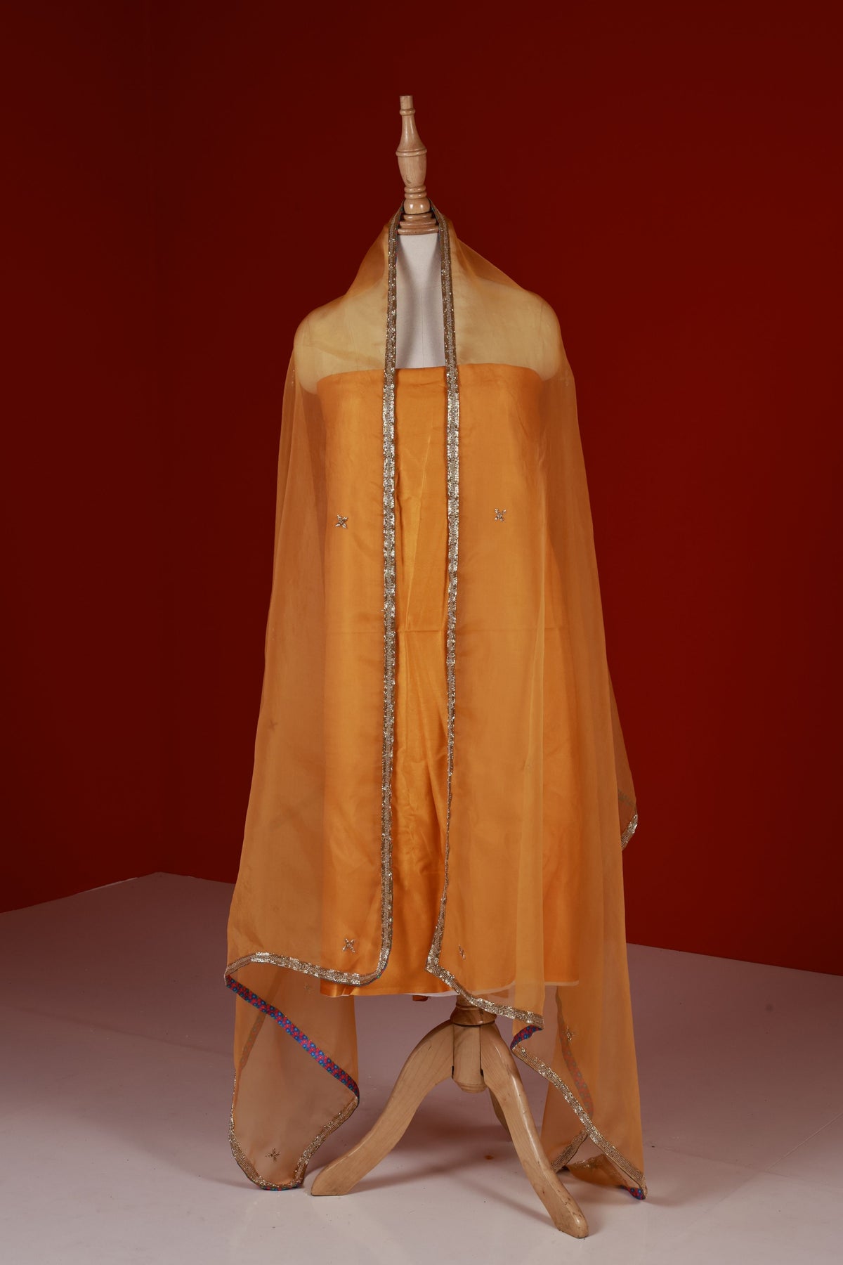 Mustard Embroidered Dupatta