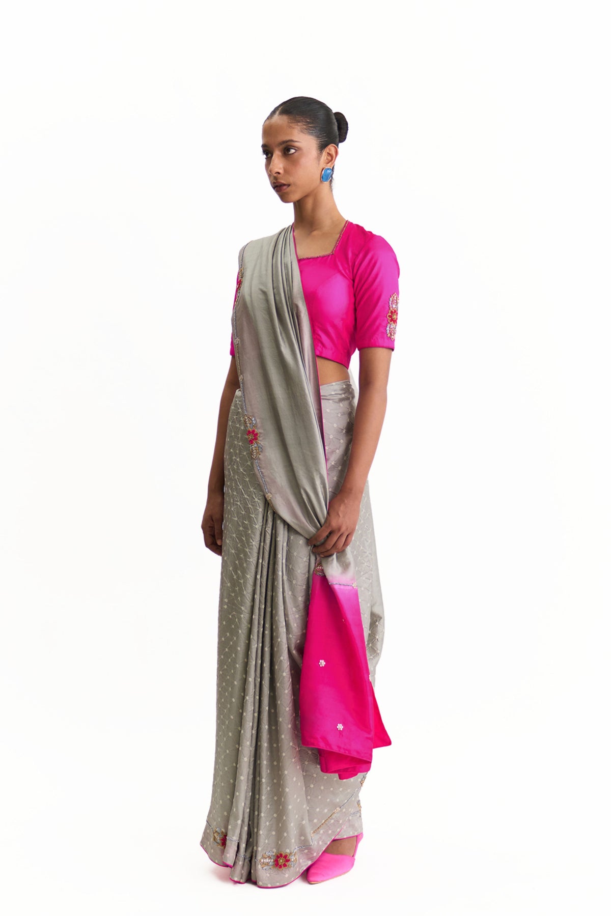 Tide Grey Rani Saree