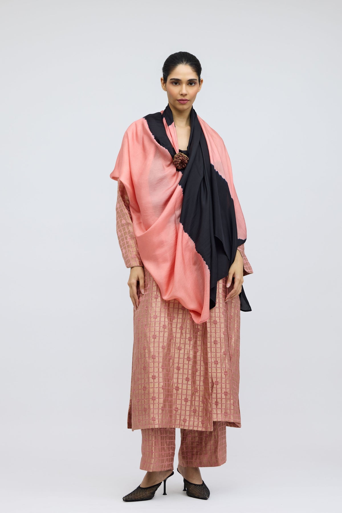 Blush Field Hand Dyed Silk Dupatta