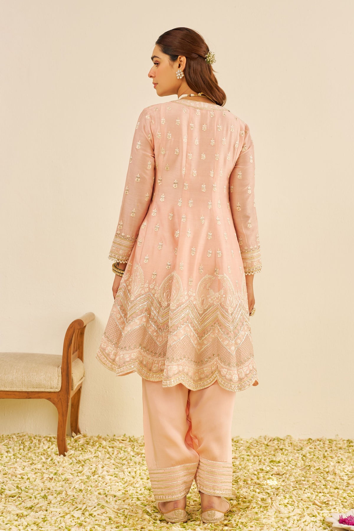 Meeram Rose Pink Anarkali Set