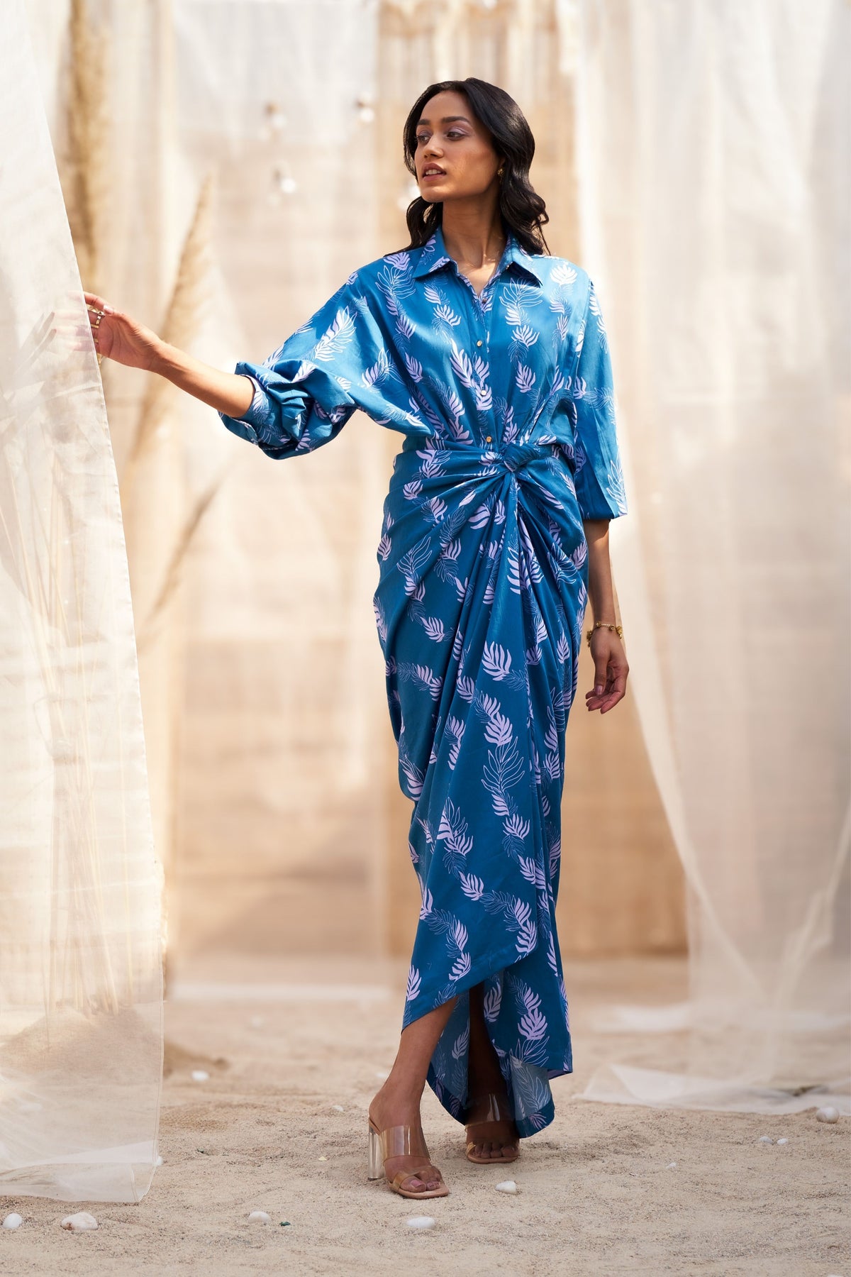 Reveria Drape Skirt Dress