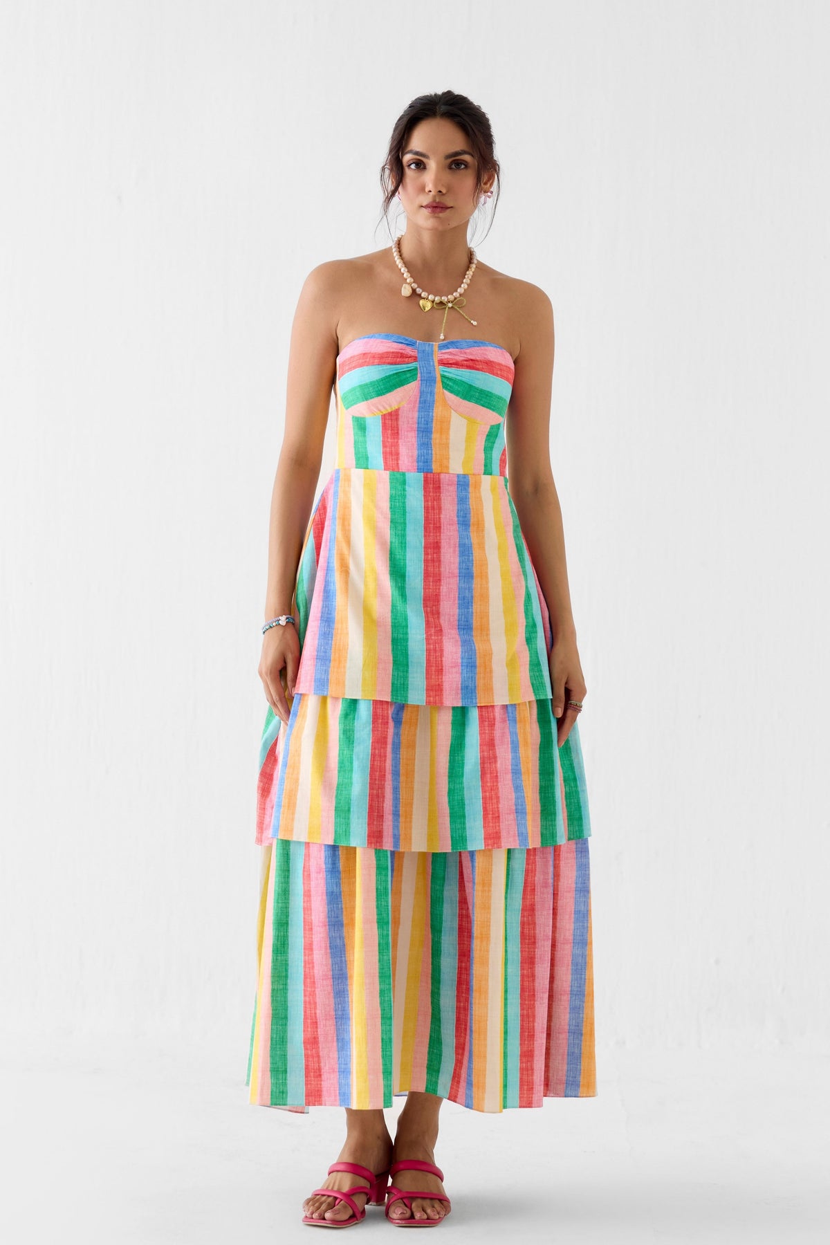Leher Tiered Off Shoulder Dress