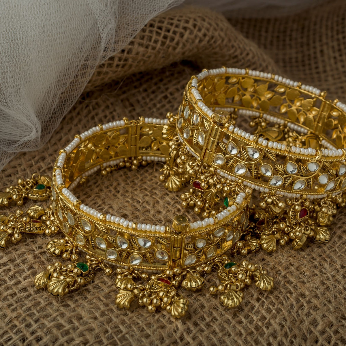 Gold Plated Multicolored Bangles