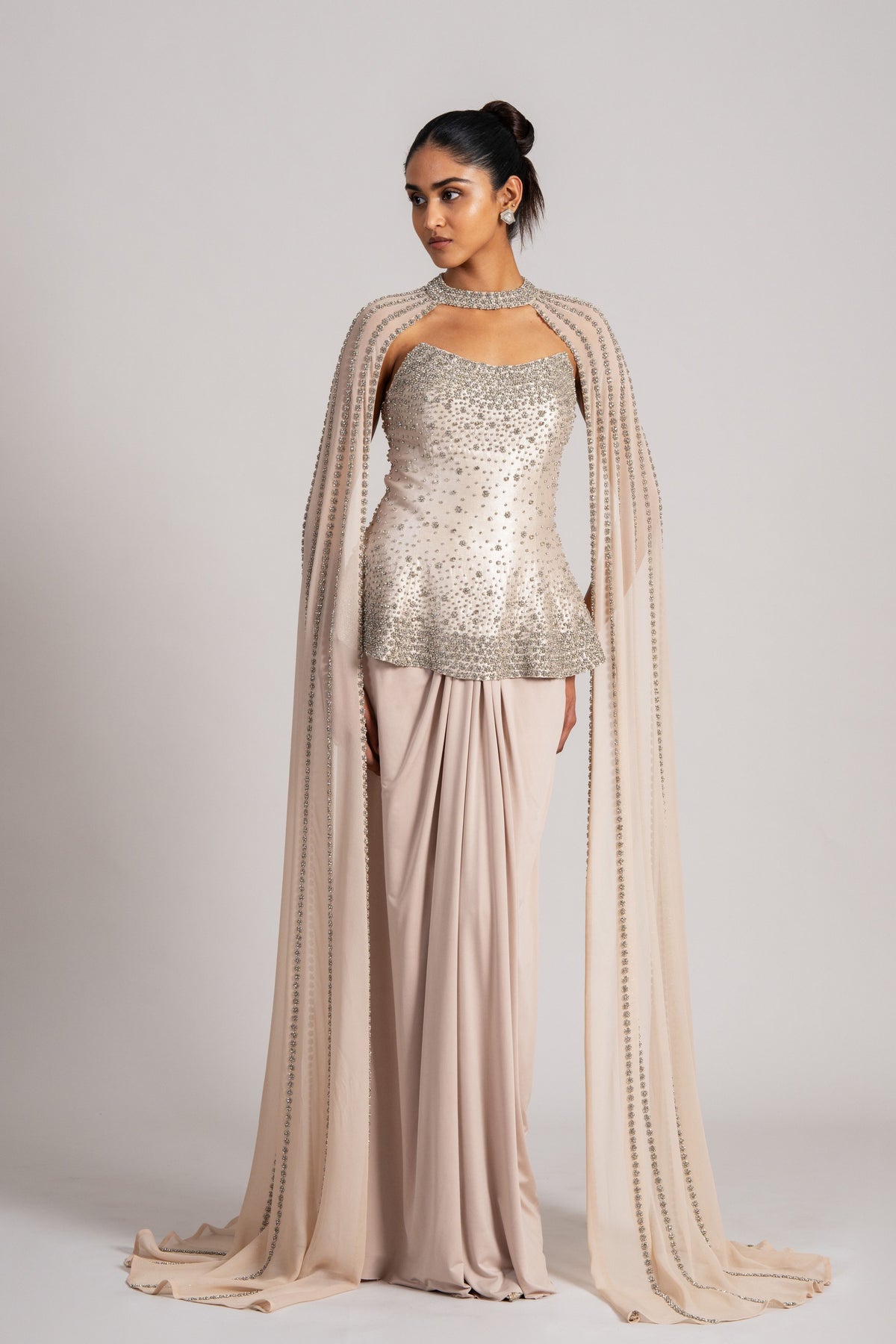 Crystal Maze Draped Skirt Set