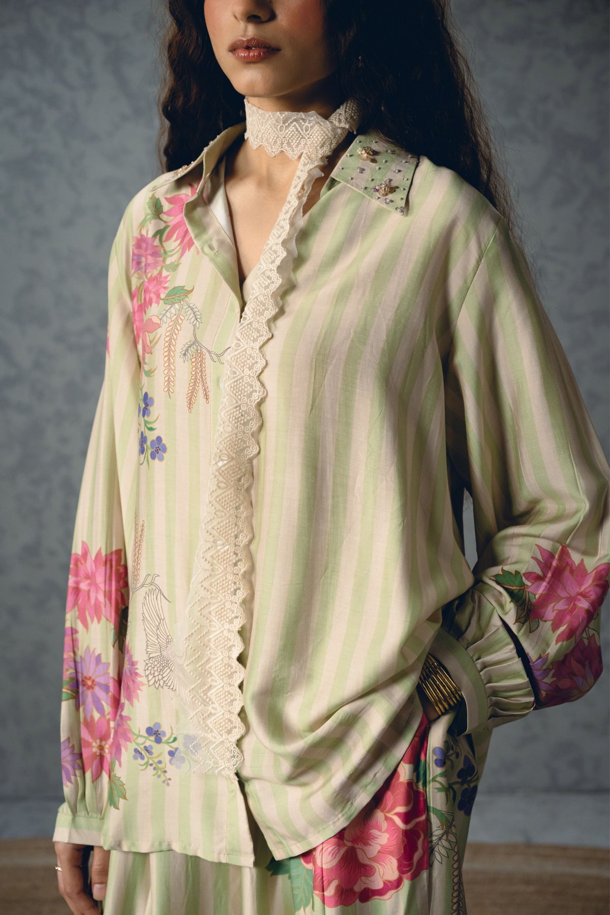 Aika Satin Green Set