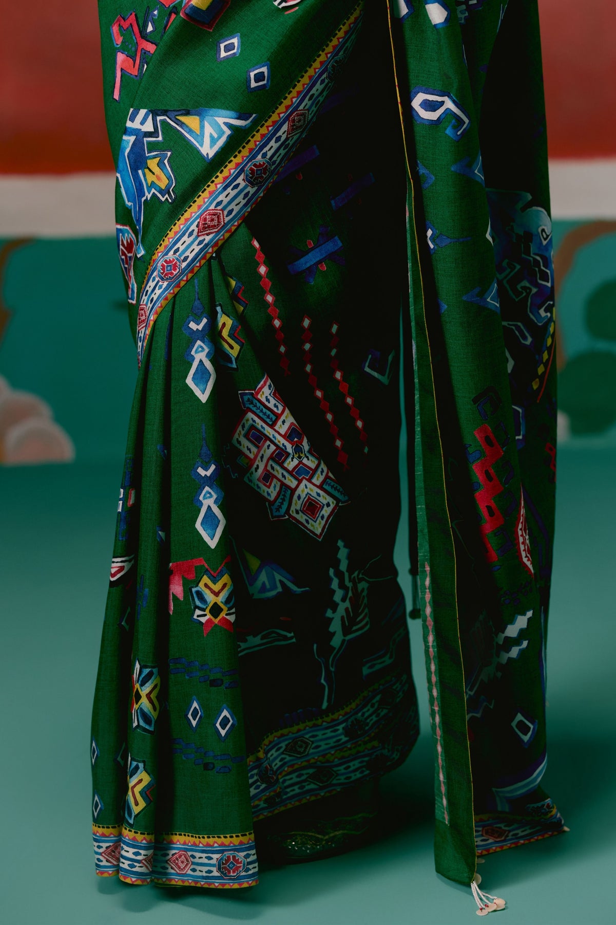 Emerald Aztec Saree