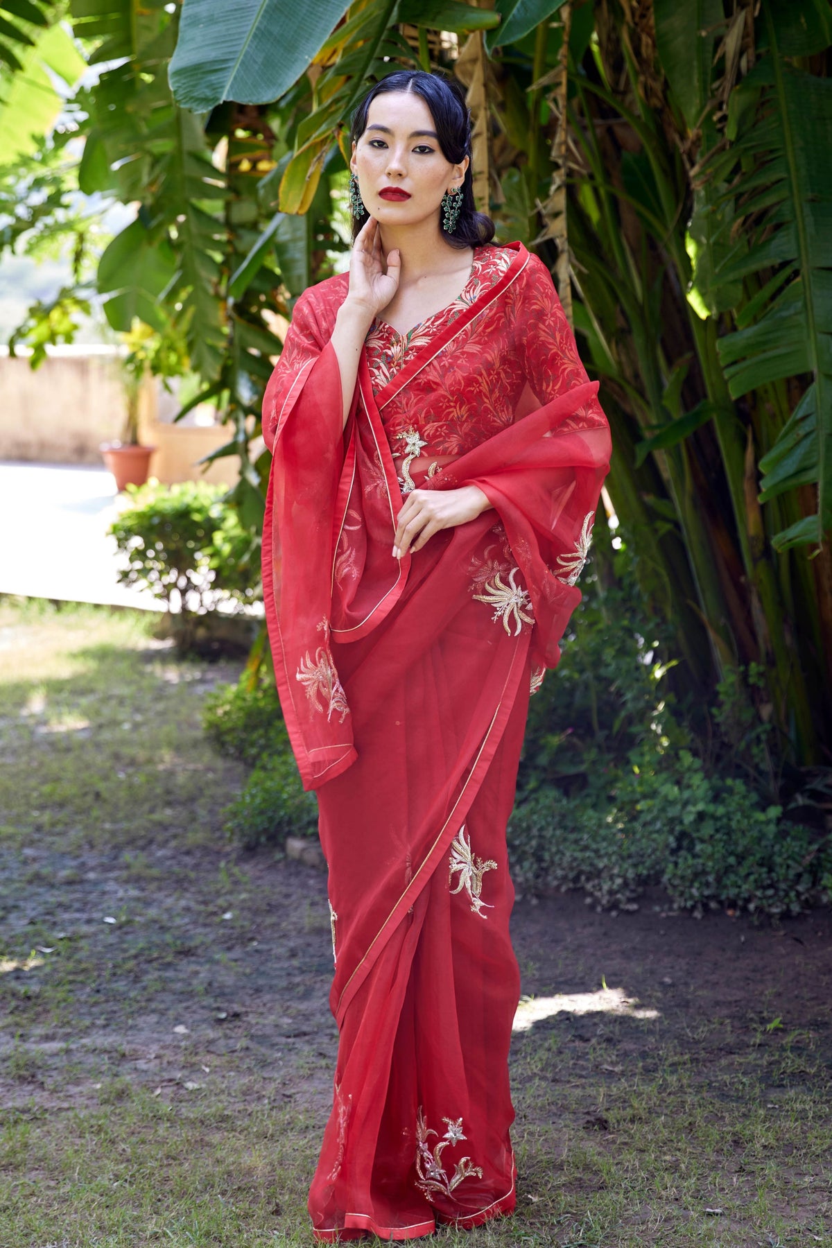 Akshara Red Saree