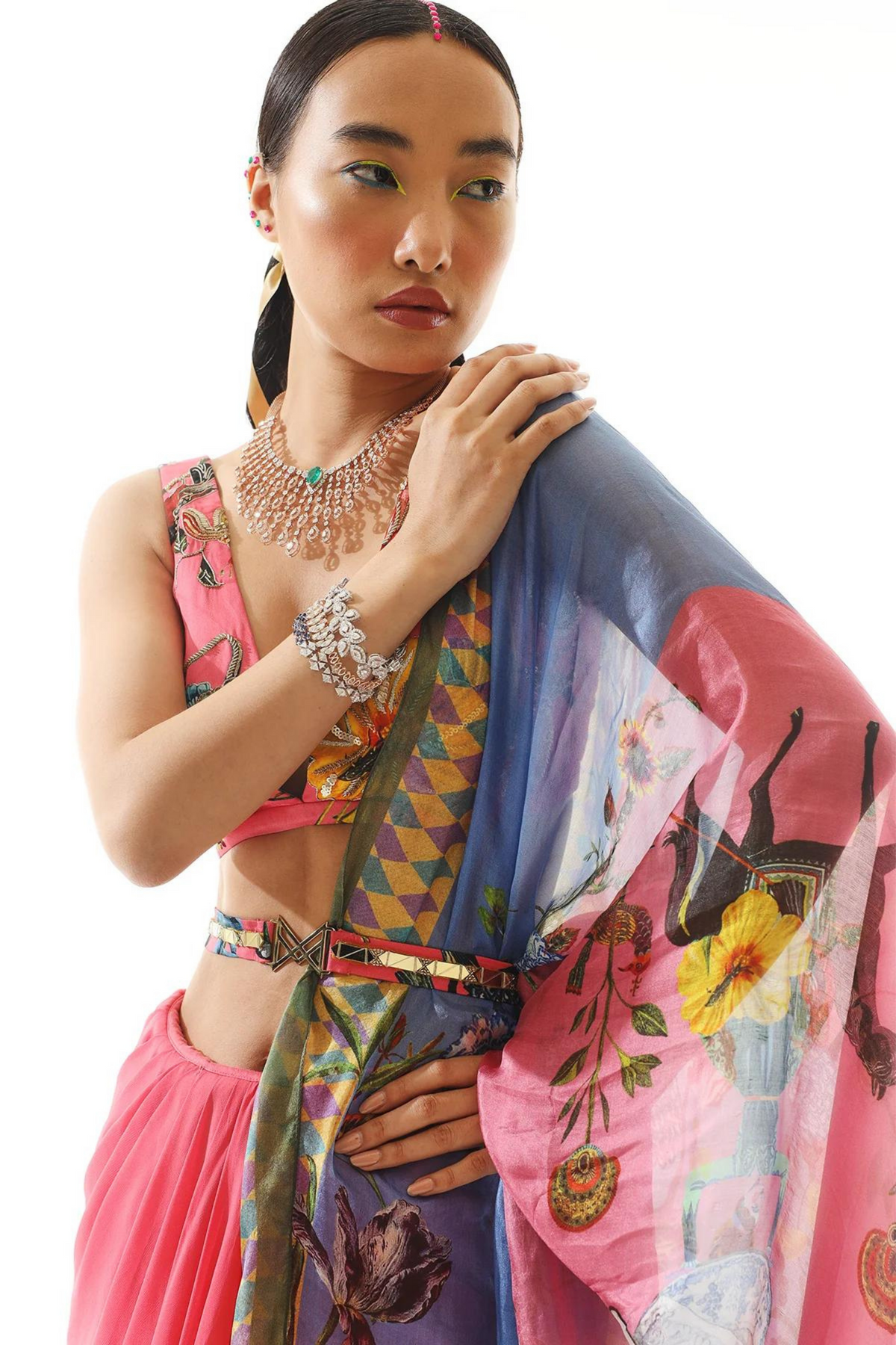 Zia Pre Stitched Saree