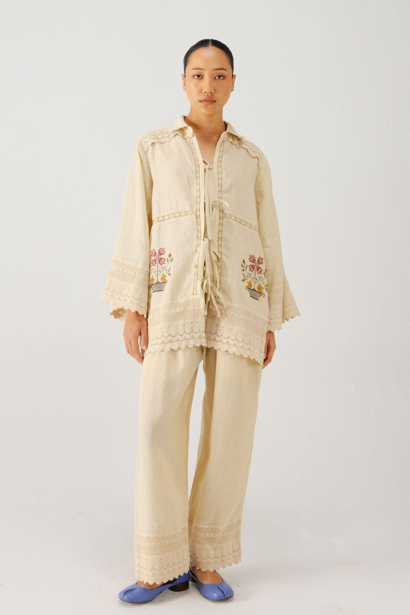 Ivory Tie up Set - Cord - Elahe