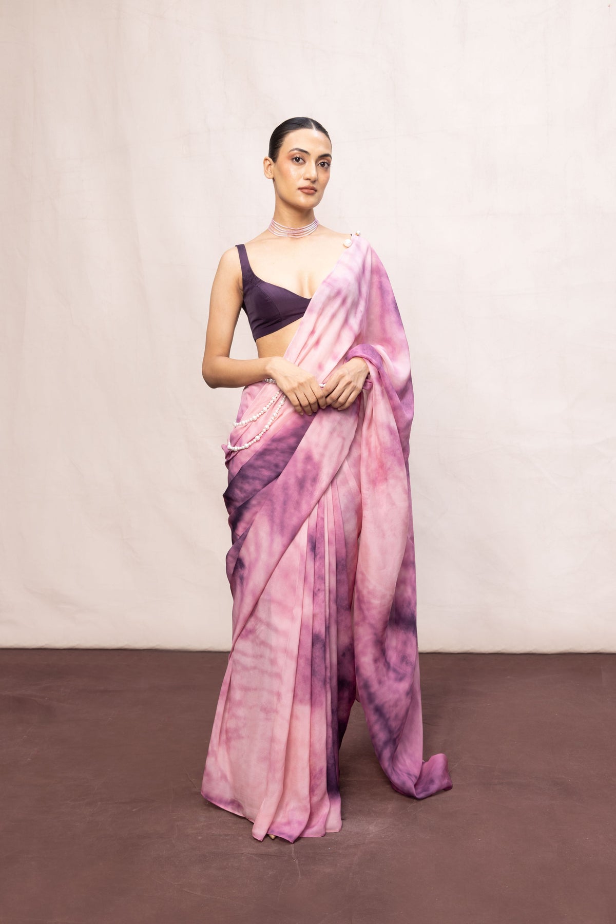 Multicolour Chiffon Saree