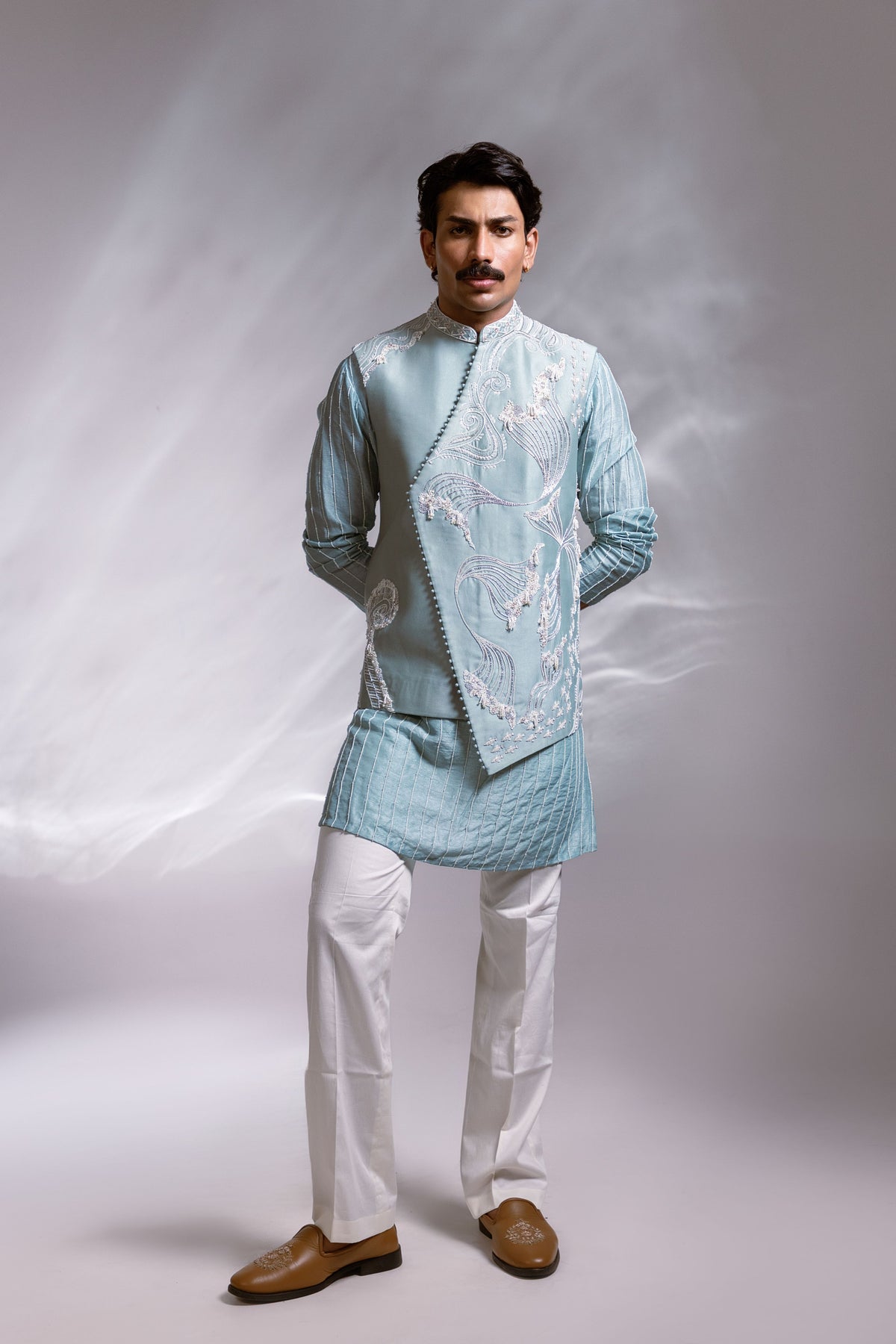 Ezra Nehru Jacket Set