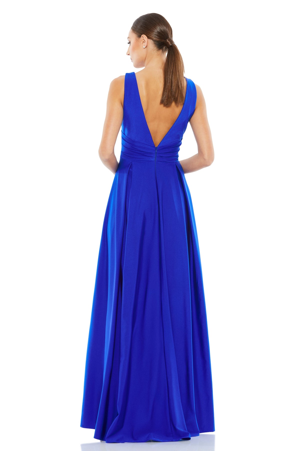 V Shaped Open Back Gown