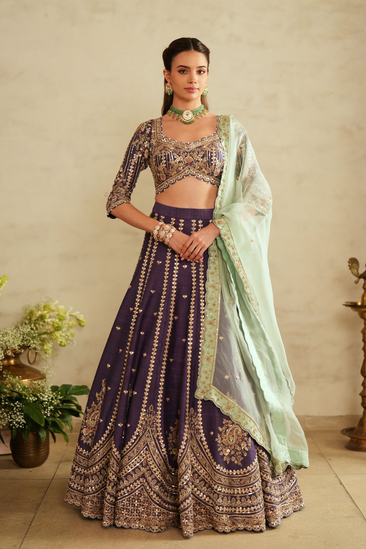 Rituals Heavy Purple Lehenga Set