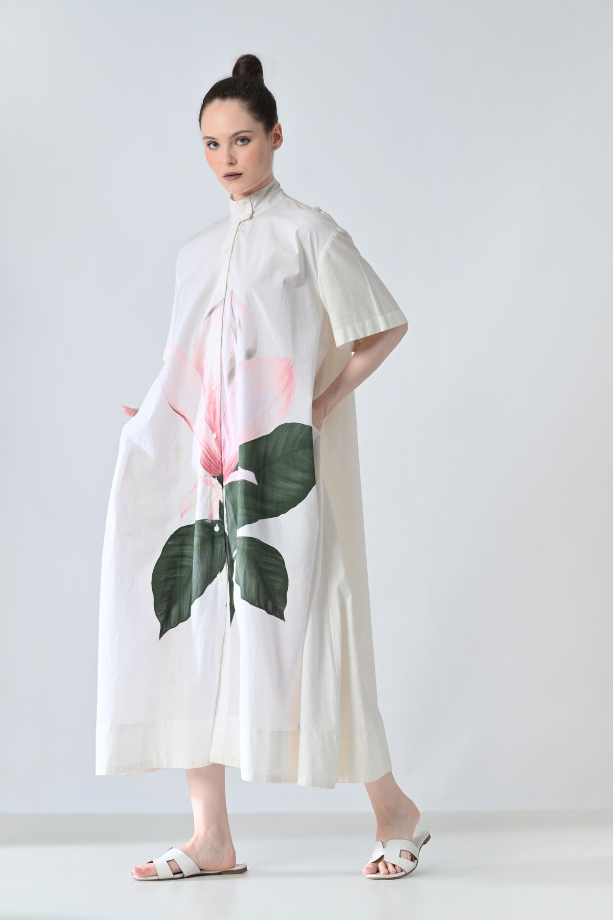Ivory Blossom Printed Dress