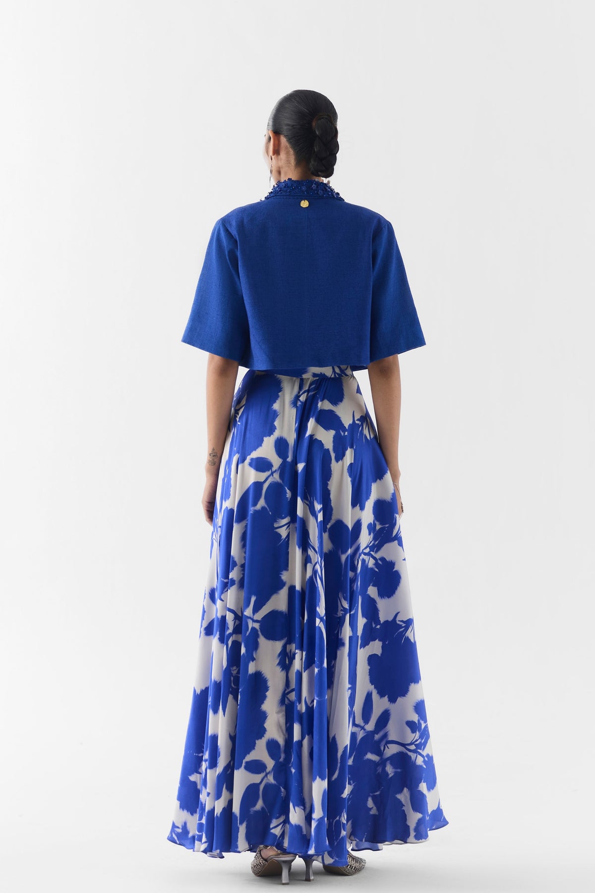 Blue Ink Skirt Set