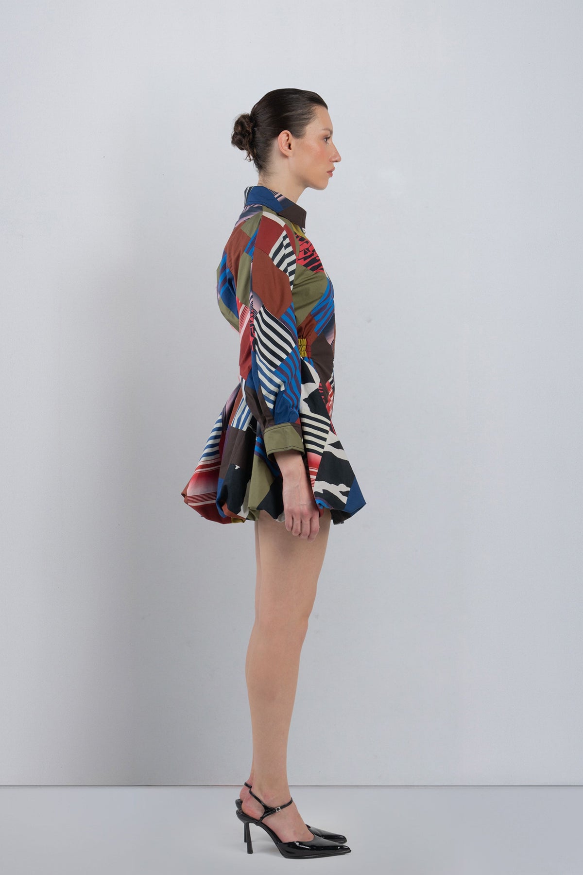 Mosaic Bubble Hem Dress
