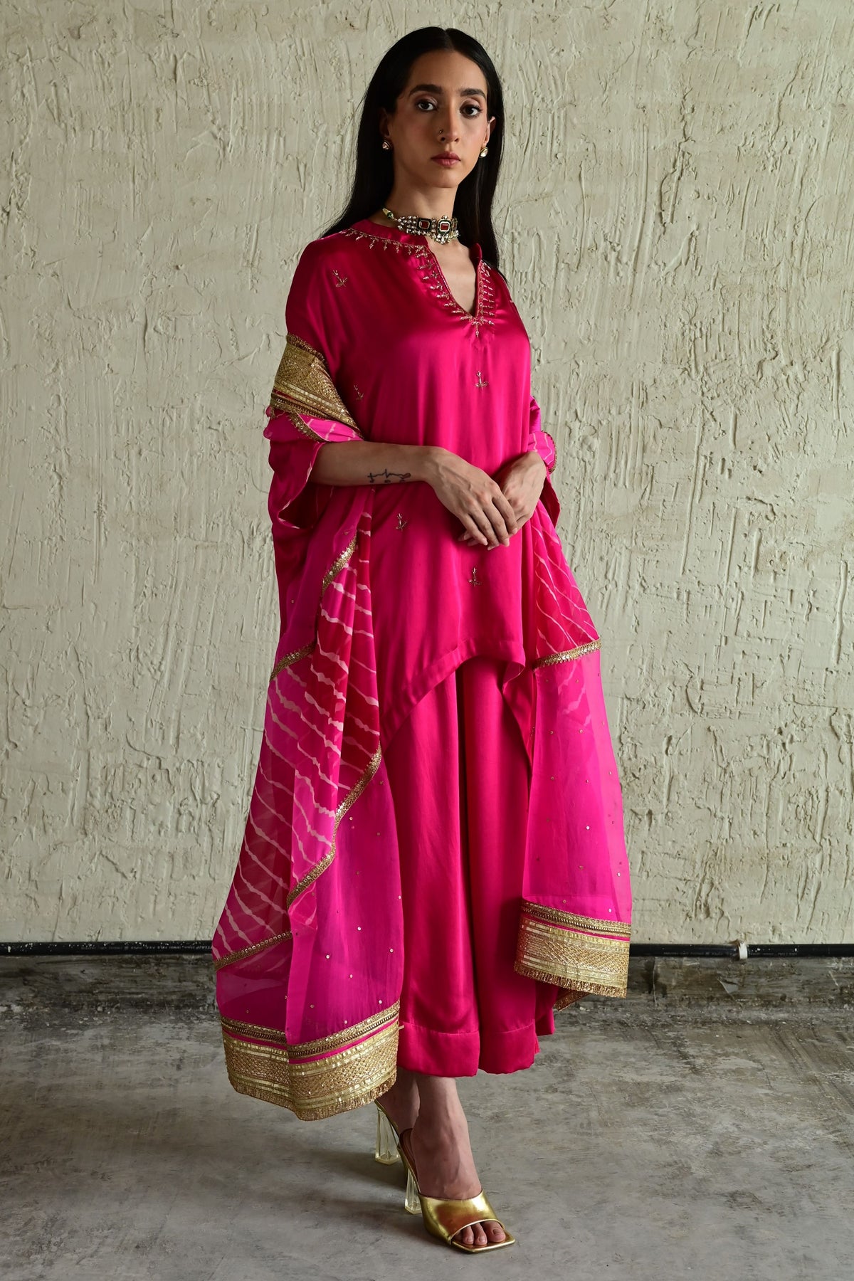 Hot Pink Shazia Pant Set